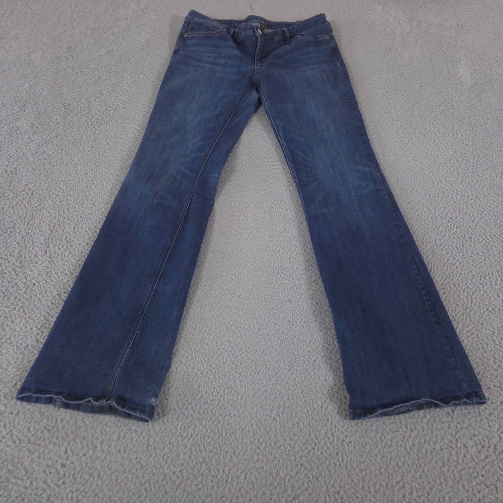 White House Black Market Jeans Womens 12 Blue The Boot Bootcut Stretch Denim